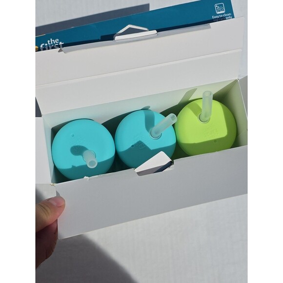 The First Years Squeeze & Sip Toddler Straw Cups 7 oz 3 Count Ages 6+ Months - Picture 5 of 5